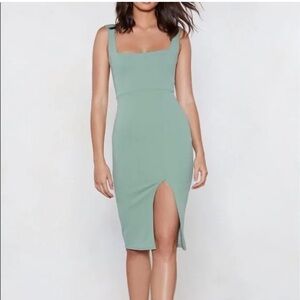 NWT Nasty Gal squaring to go midi dress size 12